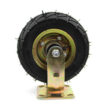 8 inch heavy duty rigid plate and  inflatable casters wheel